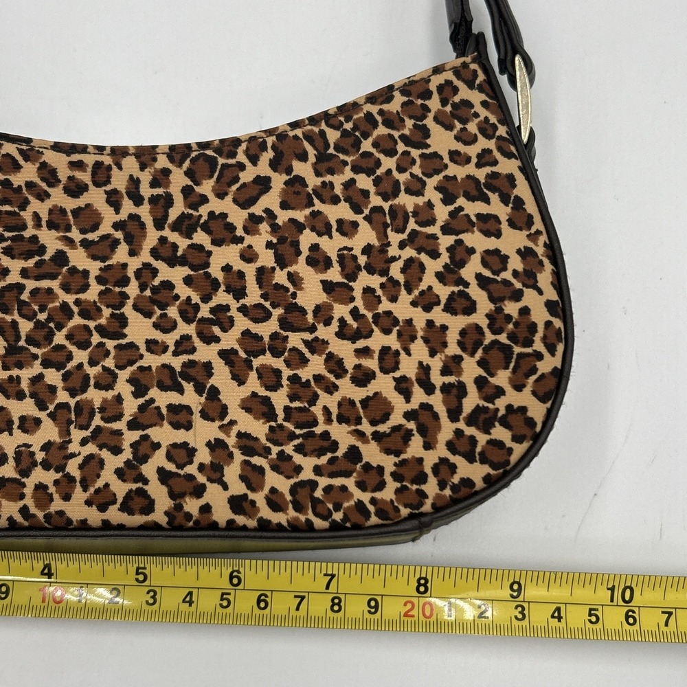 Leopard Print Vintage 90's Y2K Mini Bag Purse Handbag Liz Claiborne Canvas Purse - Picture 7 of 12
